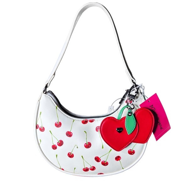 ❌SOLD❌ Betsey Johnson White Cherry Shoulder Bag - Picture 2 of 6
